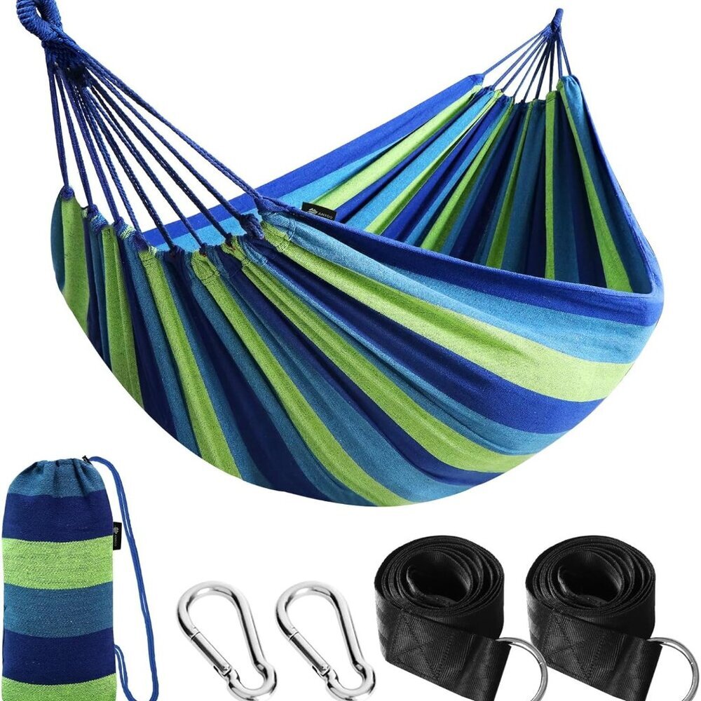 Cotton Hammock Portable Camping Hammocks for Hanging Sturdy Garden Comfortable F
